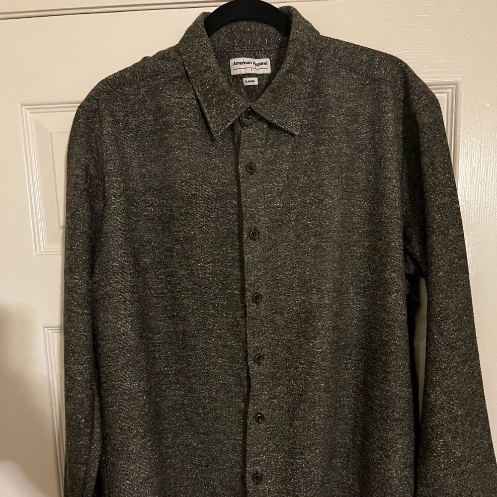 American Apparel long sleeve grey flannel